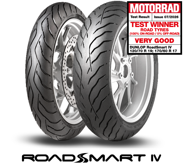 Dunlop Roadsmart IV packshot and logo