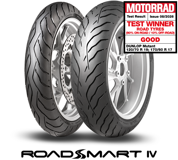 Dunlop Roadsmart IV packshot and logo