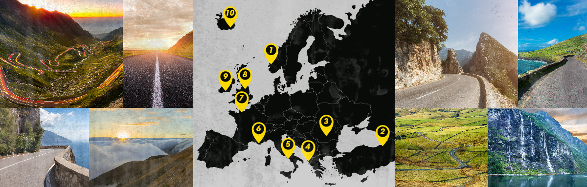 Trailmax Meridian Top 10 Adventure Trails in Europe map