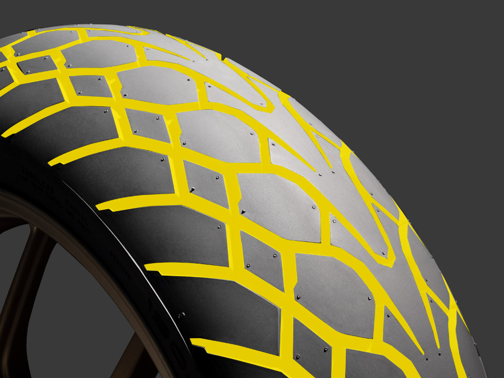 Gráfico del dibujo de la banda de rodadura Dunlop Mutant