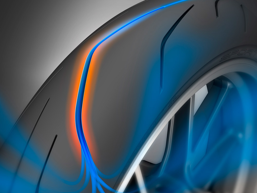 Dunlop Speed Vent Tread (SVT) technology graphic