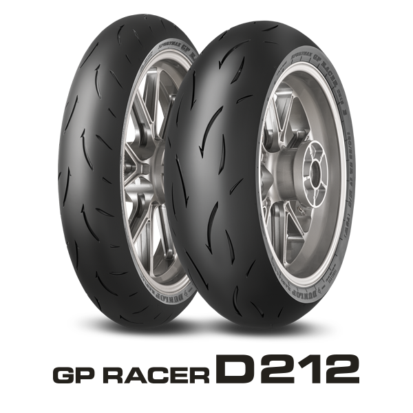 Dunlop GP Racer D212 packshot og logo